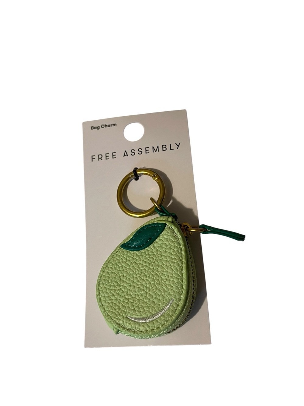 Free Assembly Green Pear Key & Card Holder Charm